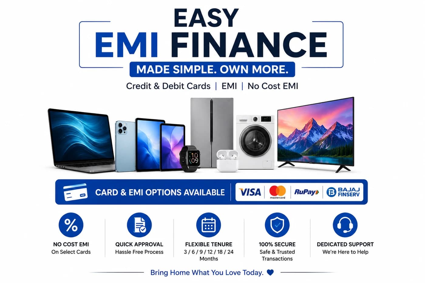 Cards और finance पर EMI